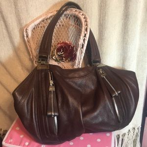 B.Makowsky Brown Leather Shoulder